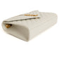Medium Envelope Shoulder Bag, Cream Gold Hardware 6128