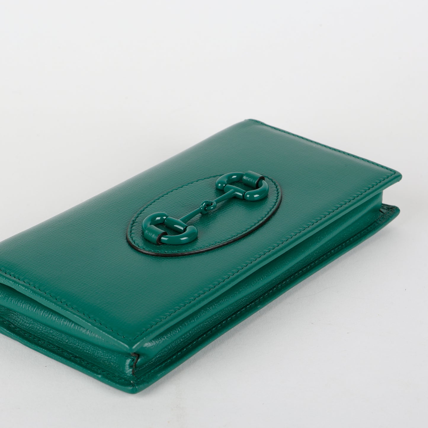 Horsebit 1955 Monochromatic Wallet on Chain, Green