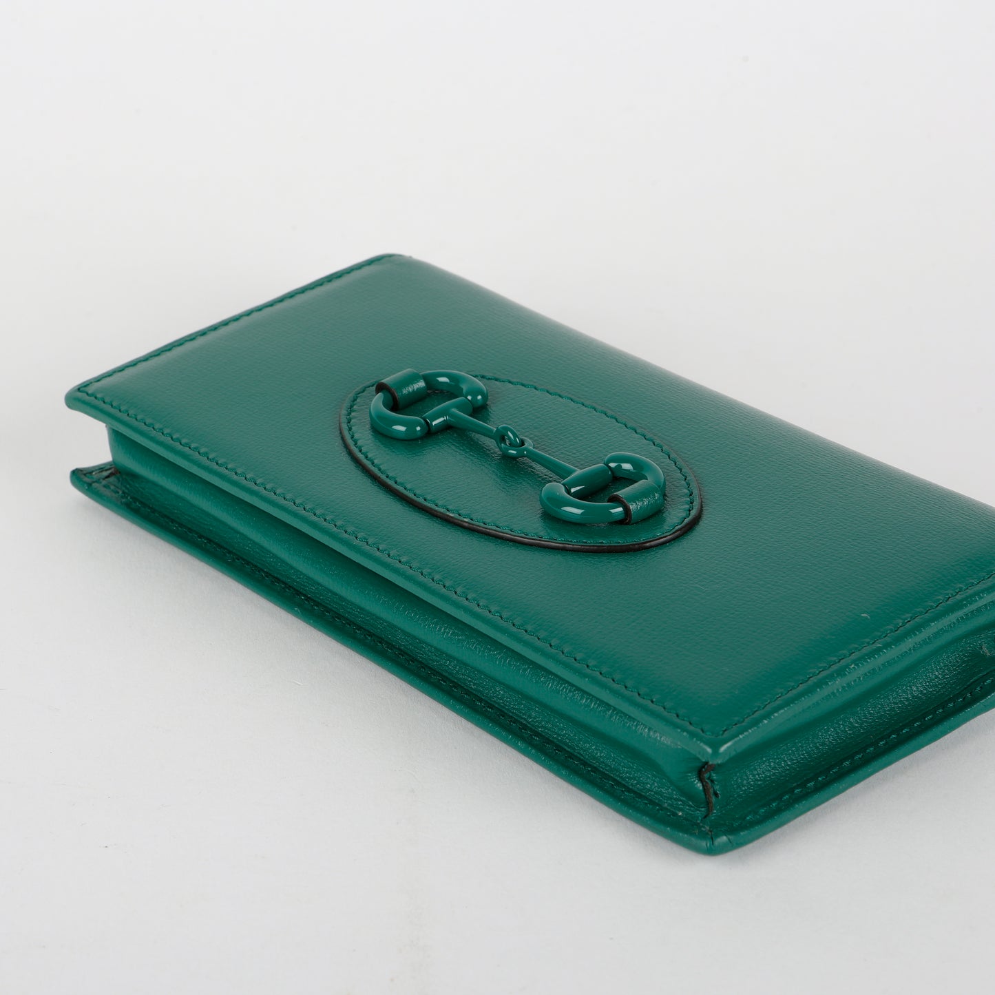 Horsebit 1955 Monochromatic Wallet on Chain, Green