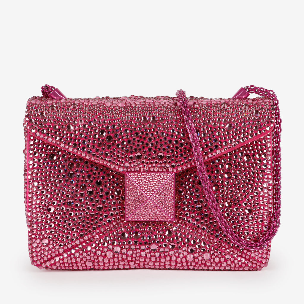 Small One Stud Flap Bag, Pink