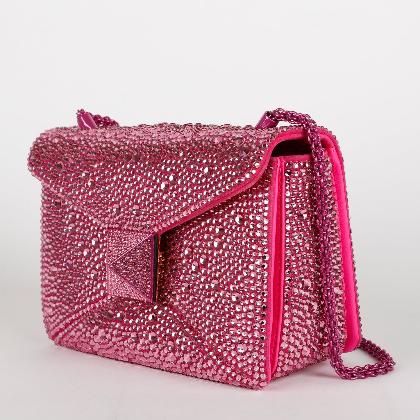 Small One Stud Flap Bag, Pink