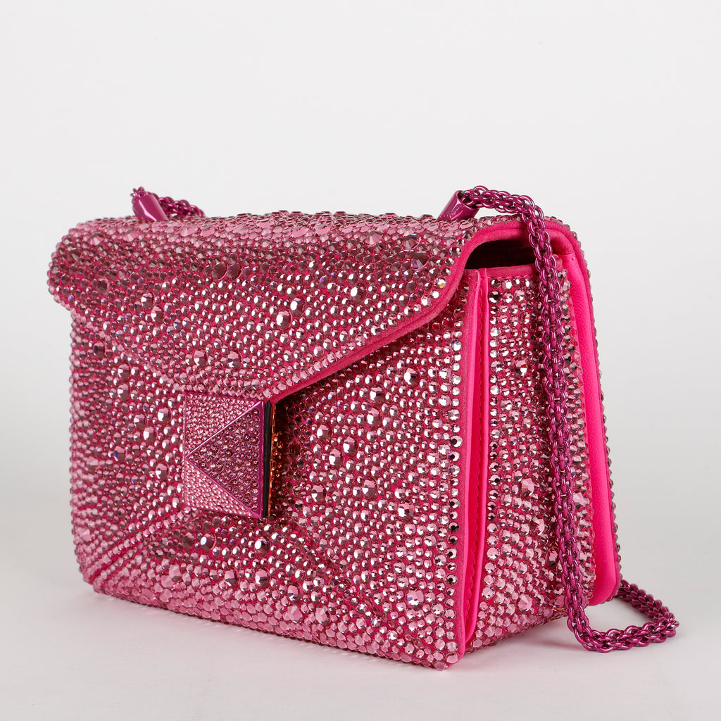 Small One Stud Flap Bag, Pink