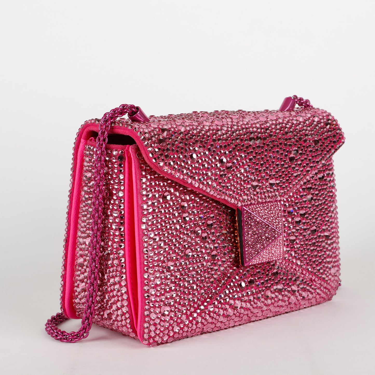 Small One Stud Flap Bag, Pink