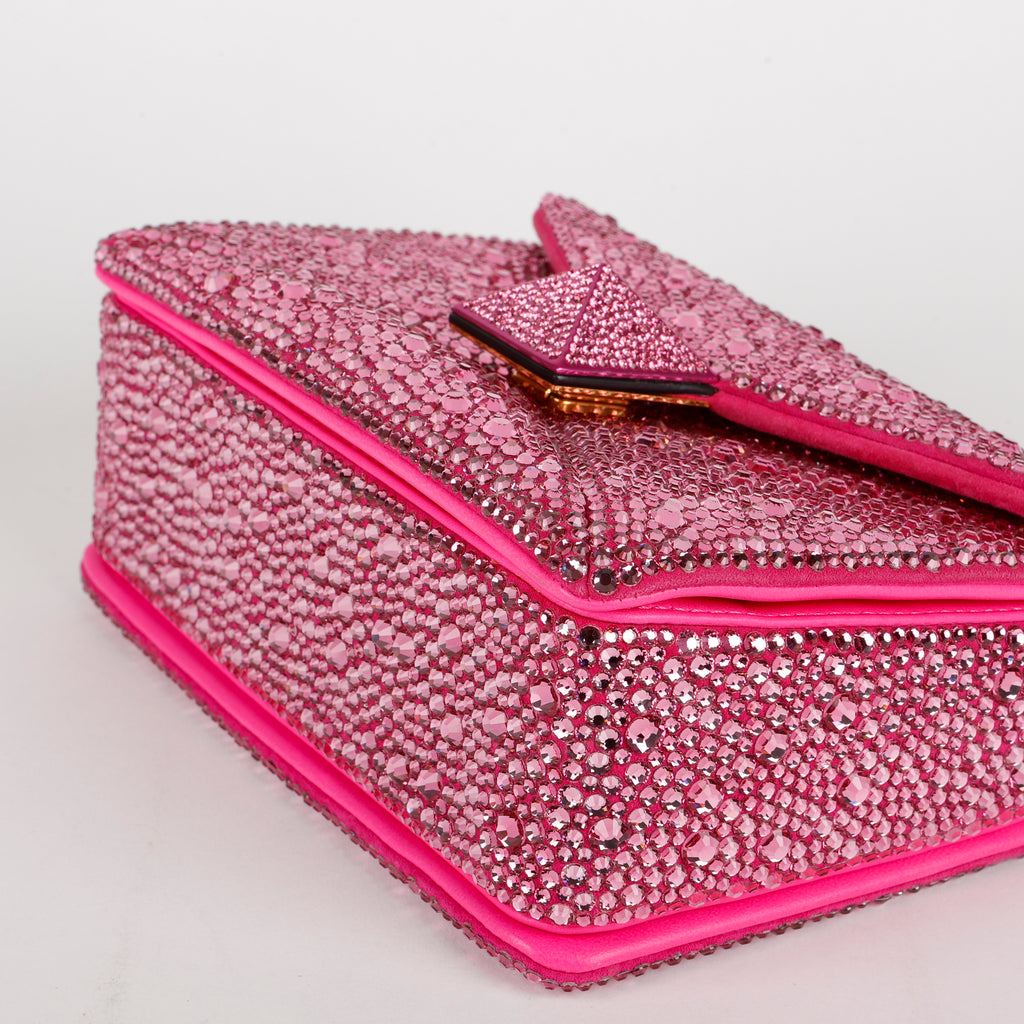 Small One Stud Flap Bag, Pink