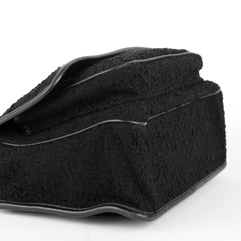 Medium Niki Chain Bag, Black Tweed