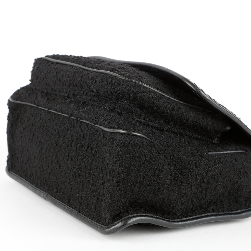 Medium Niki Chain Bag, Black Tweed