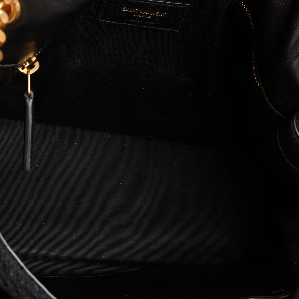 Medium Niki Chain Bag, Black Tweed