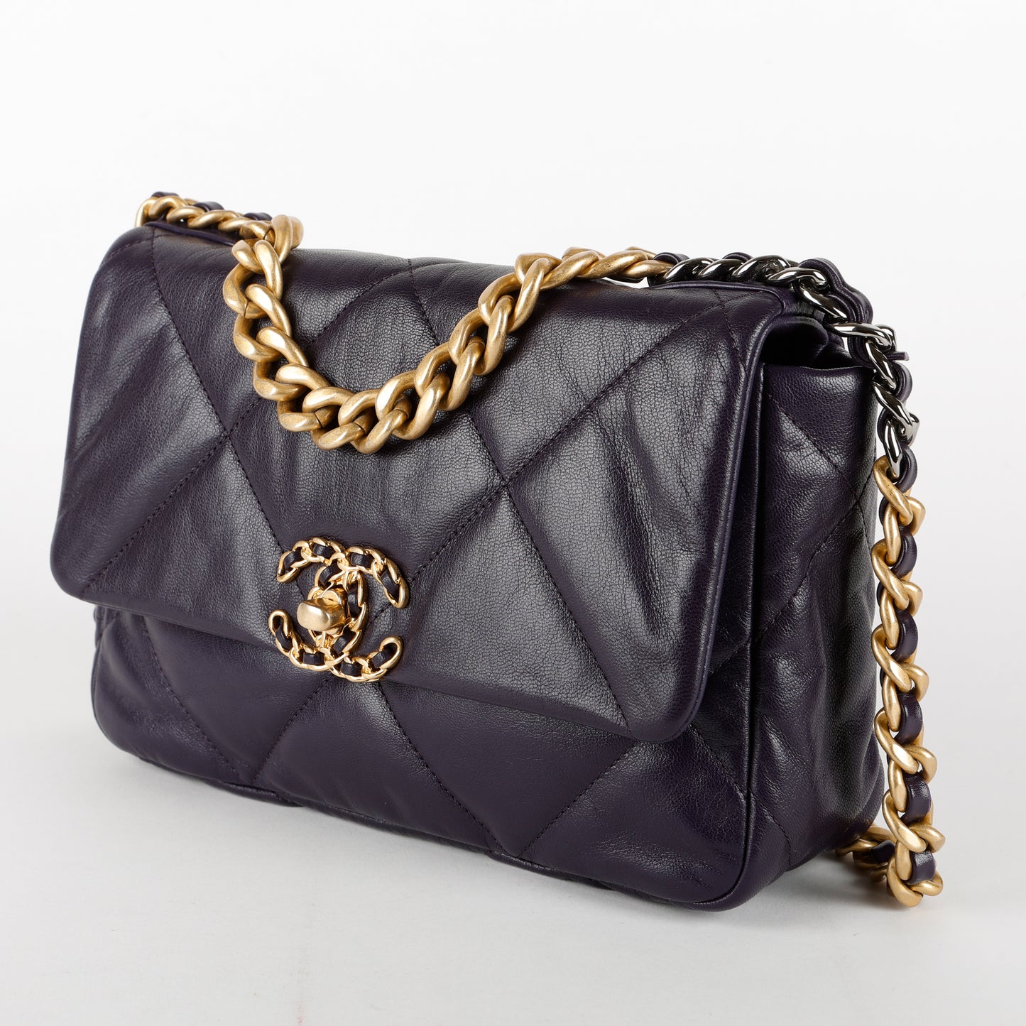 Small 19, Dark Purple Lambskin
