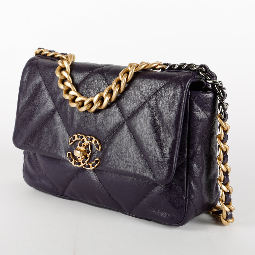 Small 19, Dark Purple Lambskin