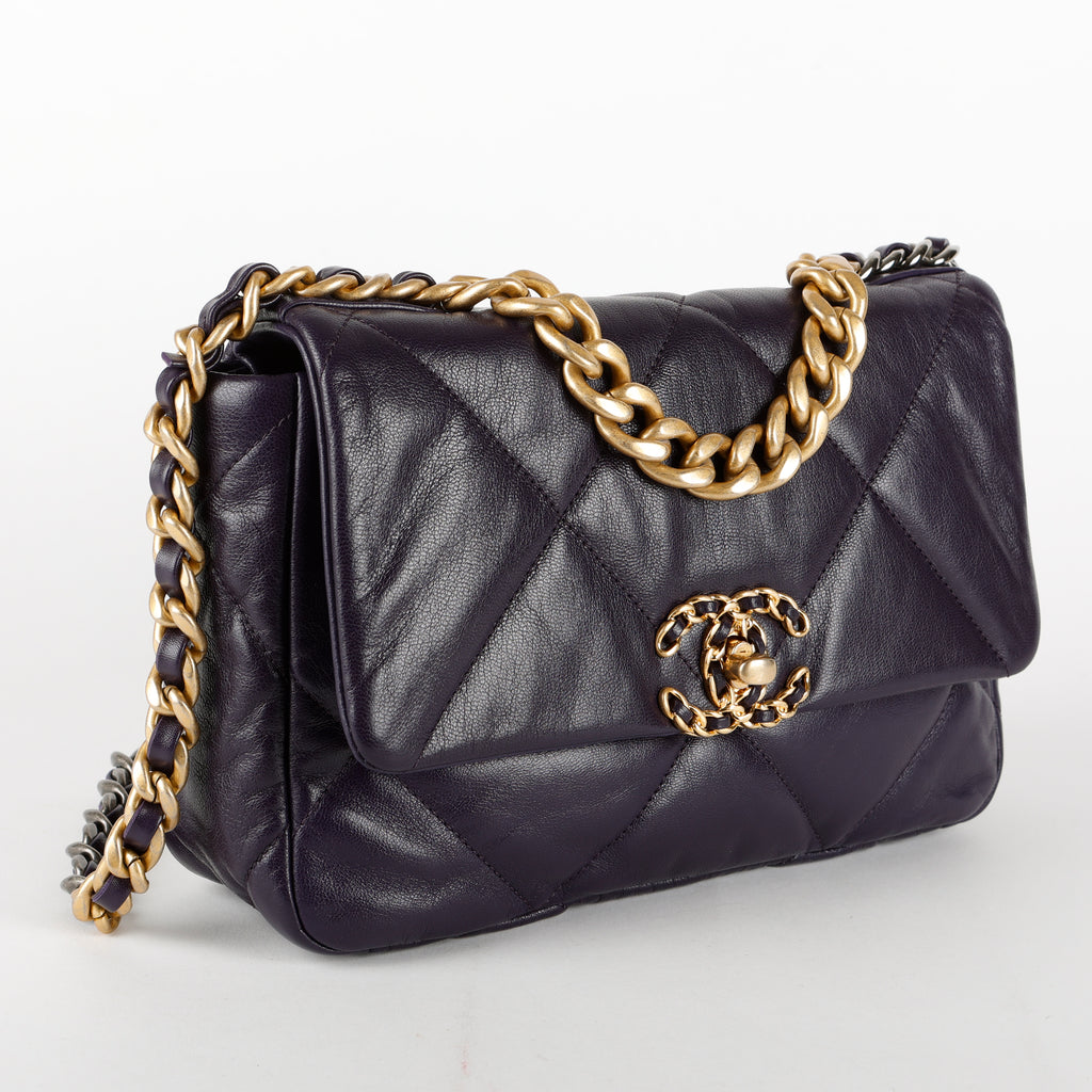 Small 19, Dark Purple Lambskin