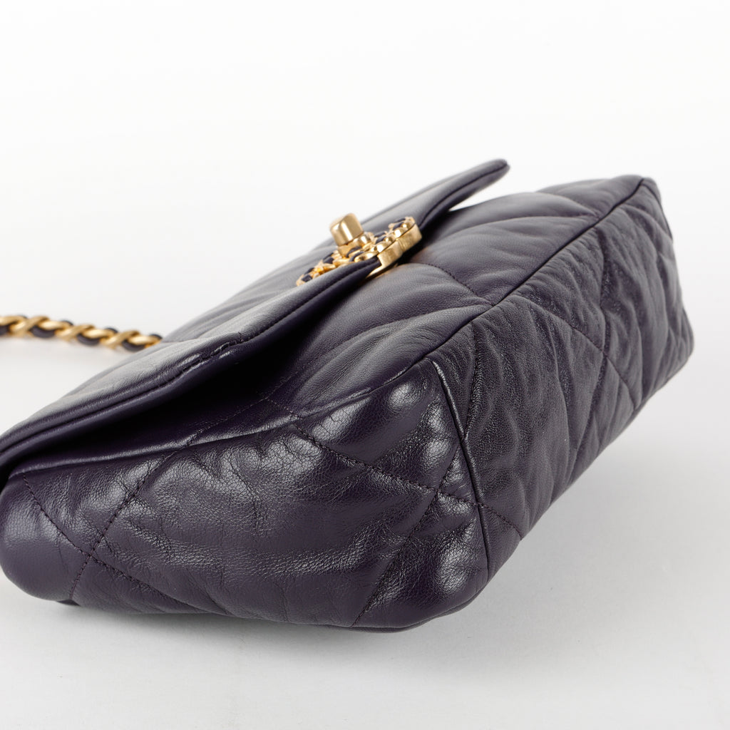 Small 19, Dark Purple Lambskin