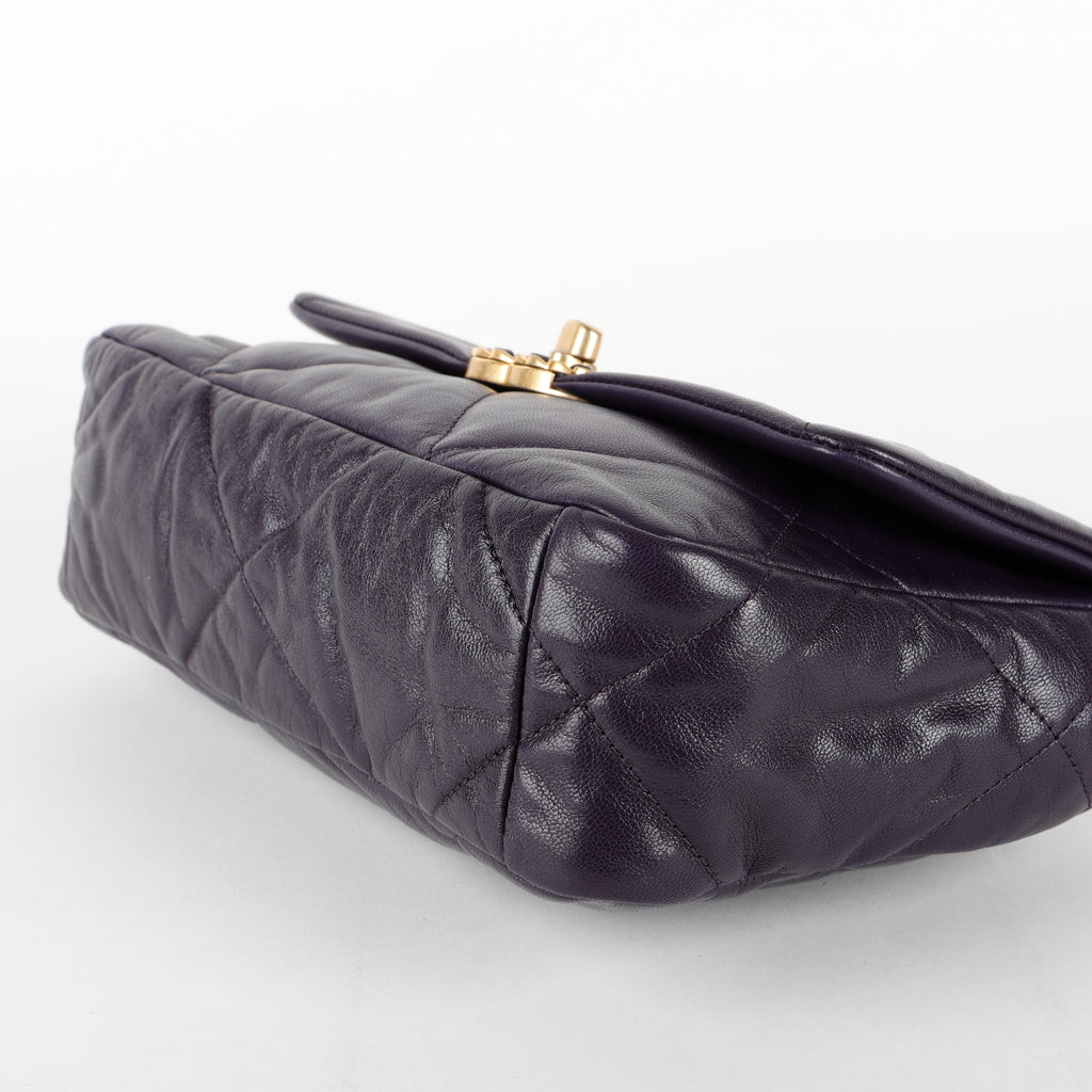 Small 19, Dark Purple Lambskin