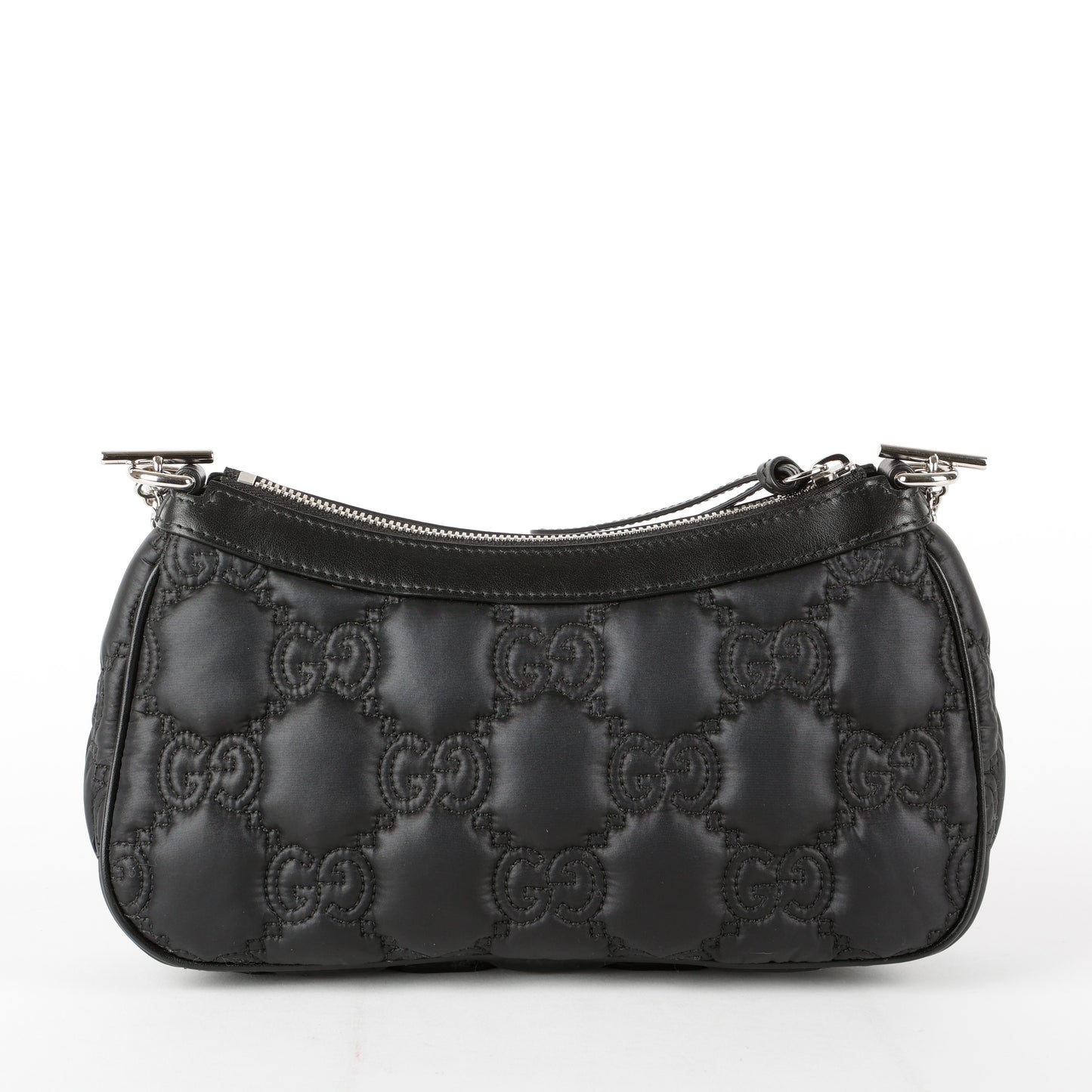 GG Matelasse Small Shoulder Bag, Black Nylon