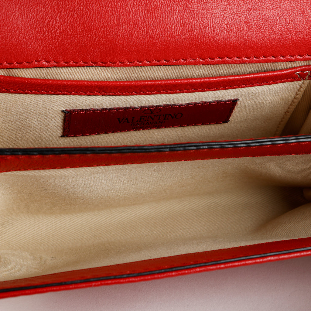 Rockstud Va Va Voom Chain Bag, Red