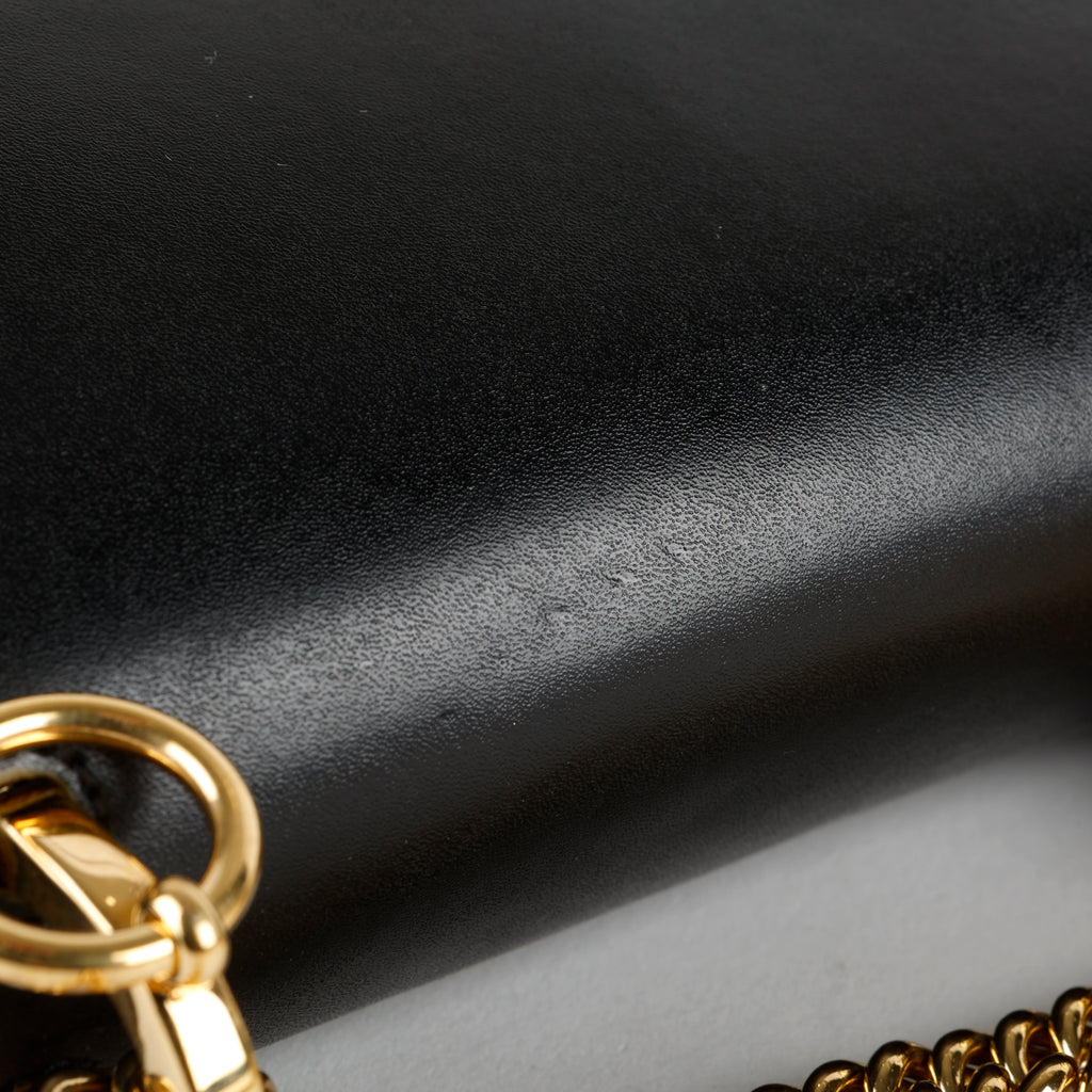 Small Kan I Chain Bag, Black GHW (C)