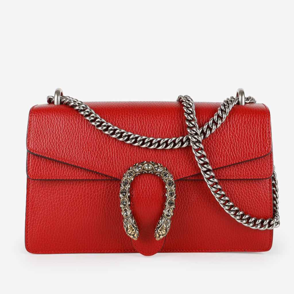 Medium Dionysus, Red Grained Calfskin