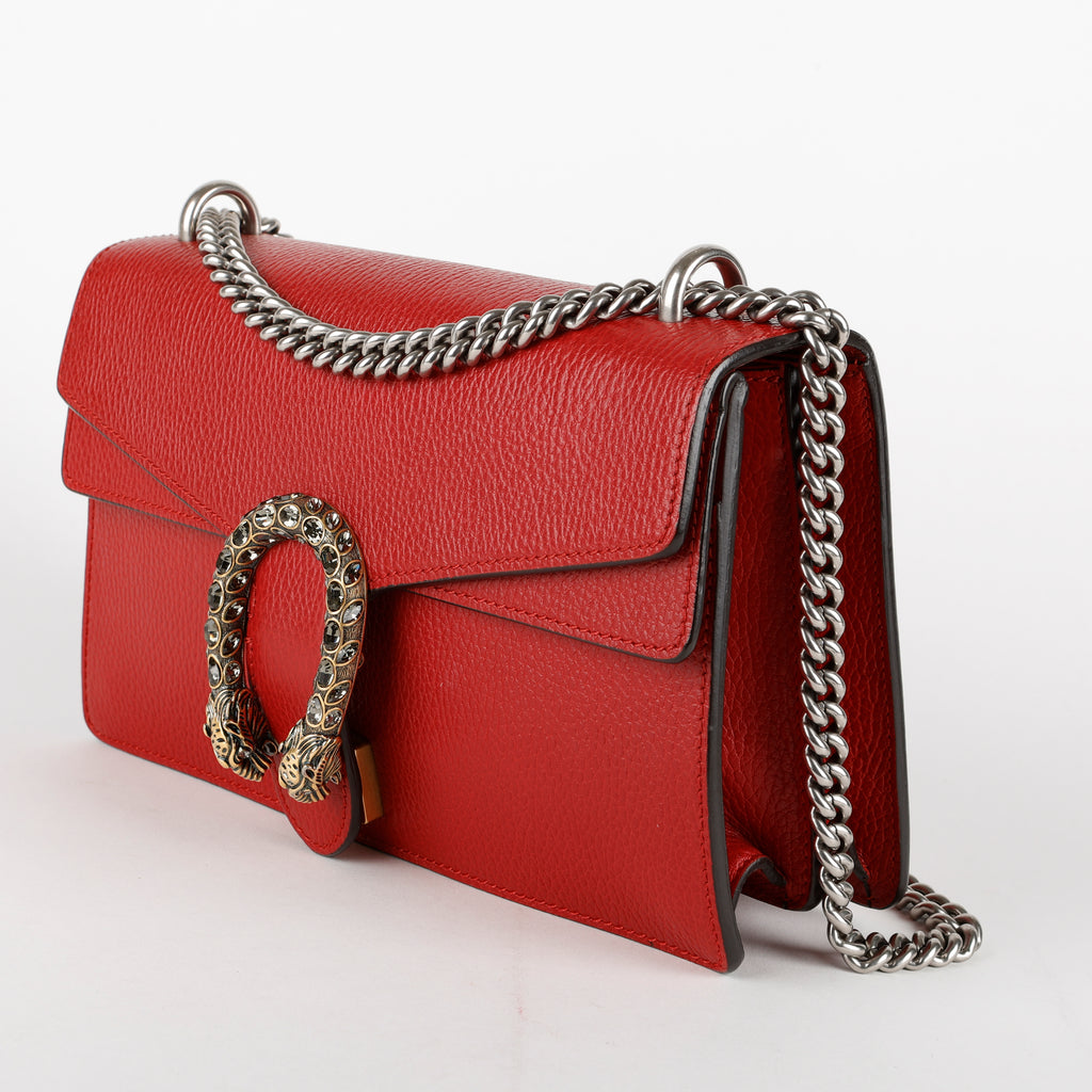 Medium Dionysus, Red Grained Calfskin