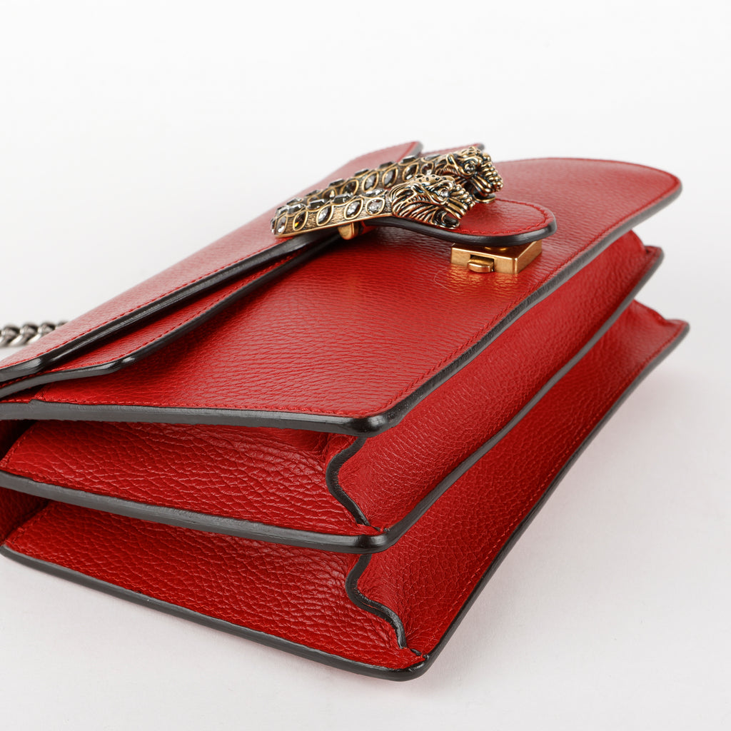 Medium Dionysus, Red Grained Calfskin