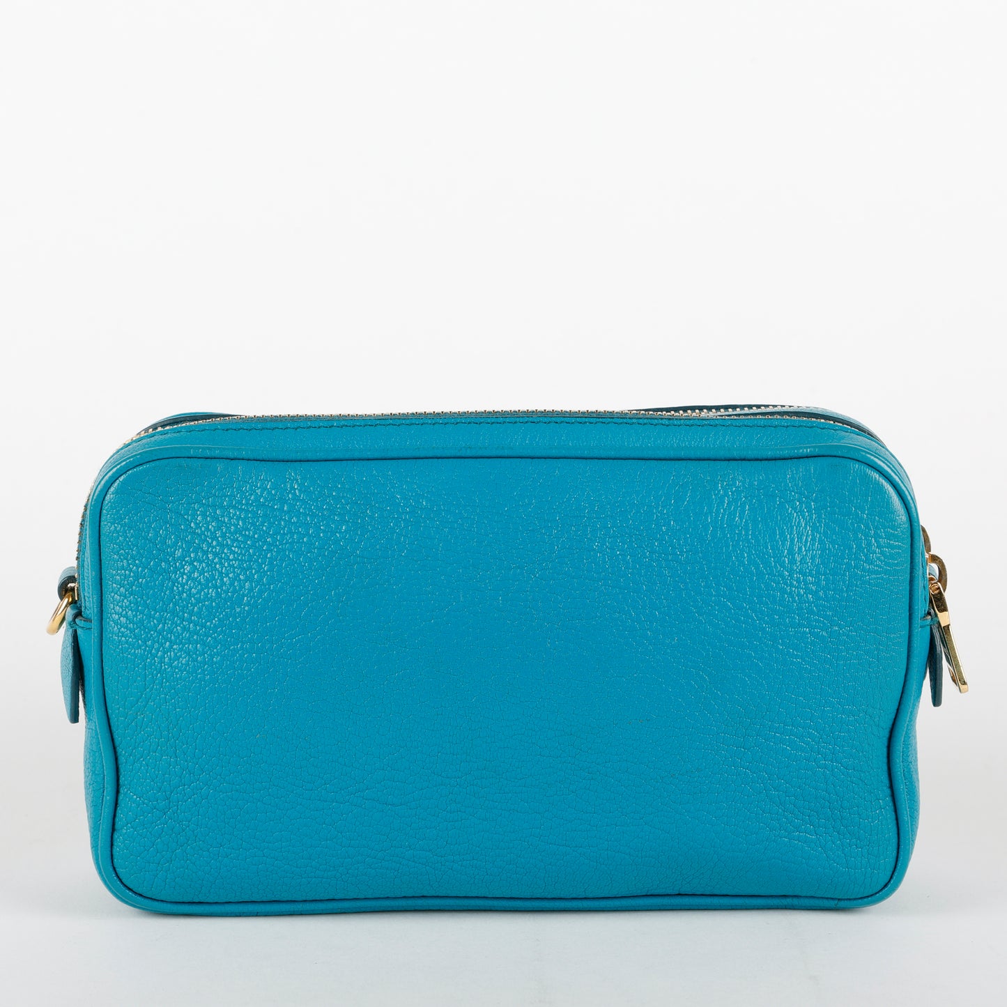 Double Zip Camera Bag, Blue Goatskin GHW