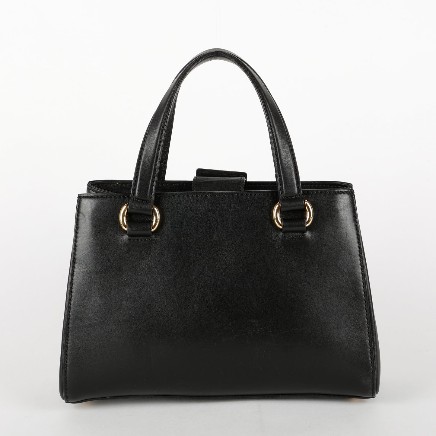 Small  Sylvie Tote, Black Calfskin