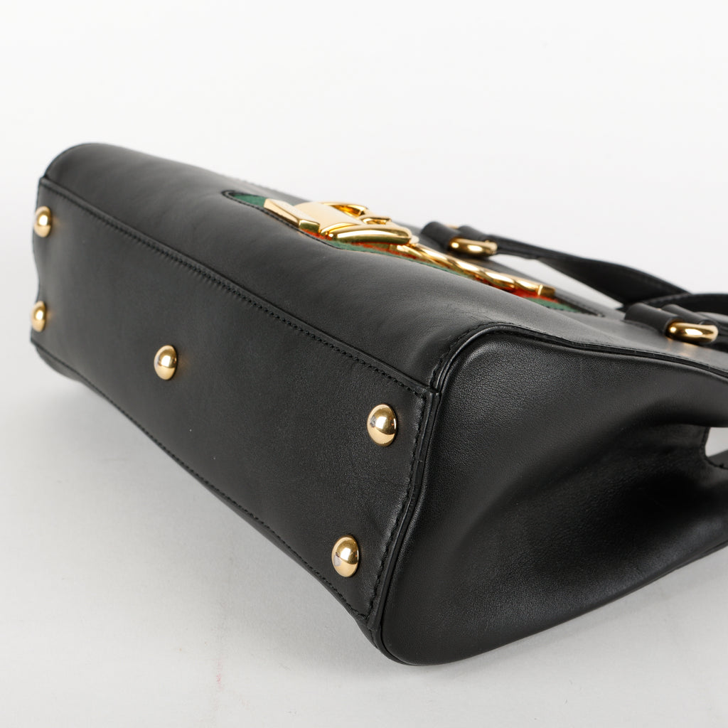Small  Sylvie Tote, Black Calfskin