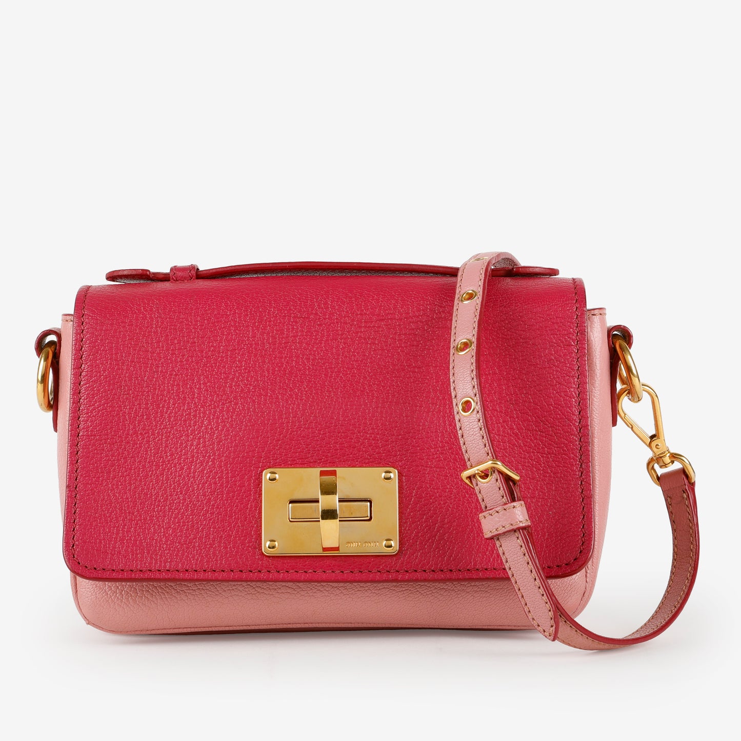 Madras Crossbody, Pink Goatskin
