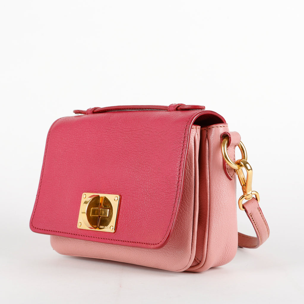Madras Crossbody, Pink Goatskin