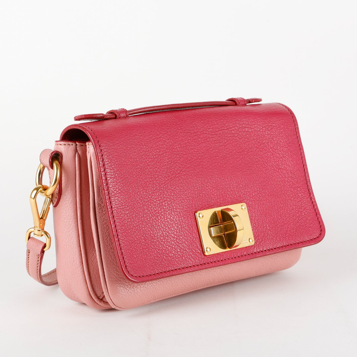 Madras Crossbody, Pink Goatskin
