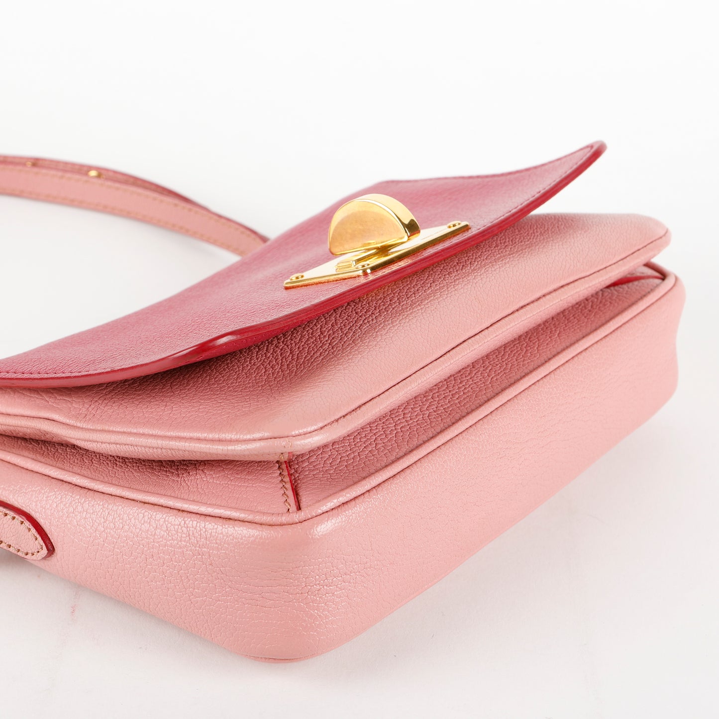 Madras Crossbody, Pink Goatskin