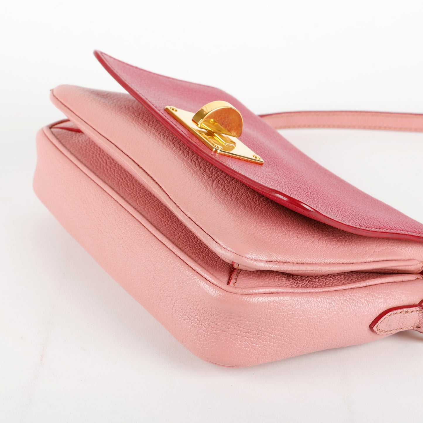 Madras Crossbody, Pink Goatskin