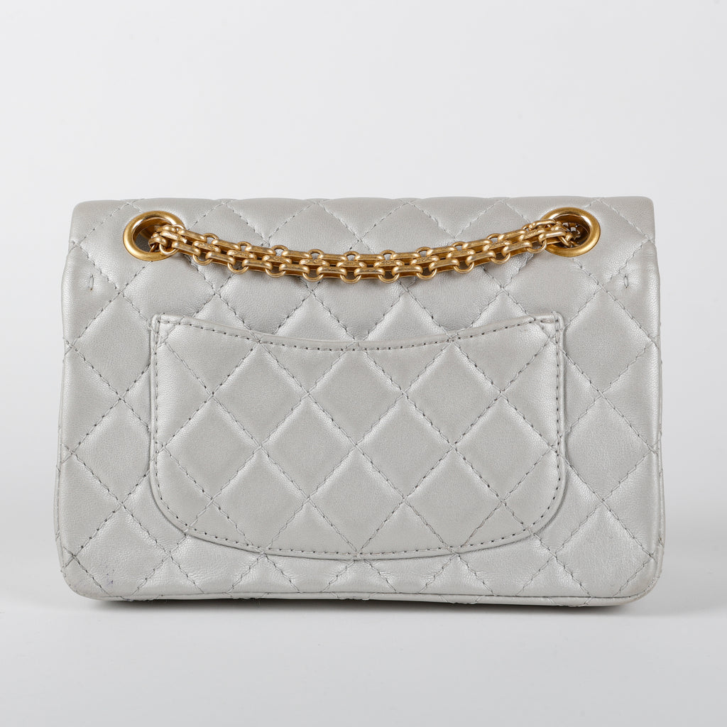 Mini Reissue 2.55 Flap, Silver Aged Calfskin