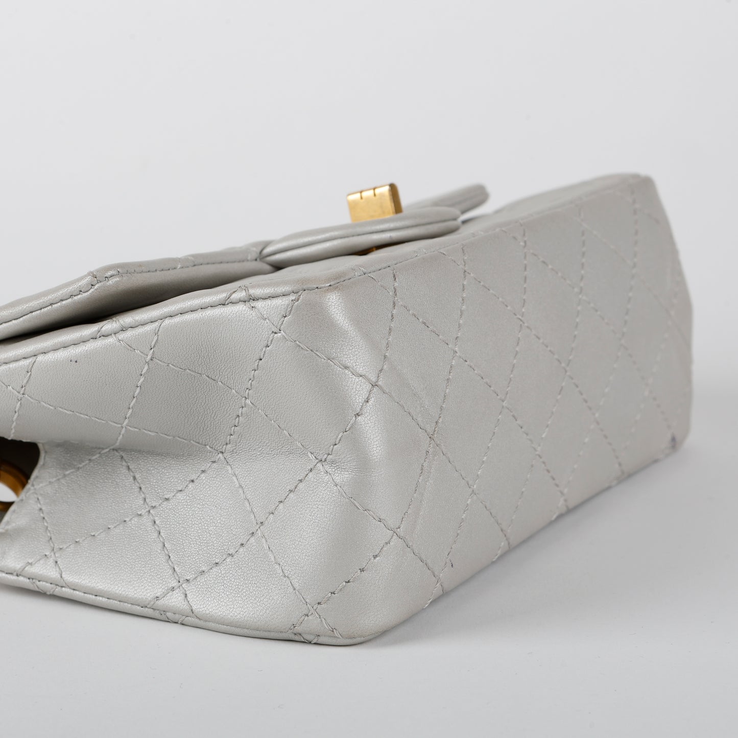 Mini Reissue 2.55 Flap, Silver Aged Calfskin