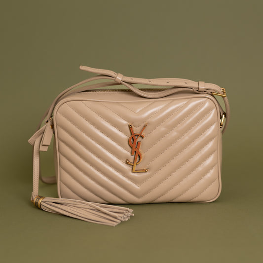 Medium Lou Camera Bag, Beige 9793