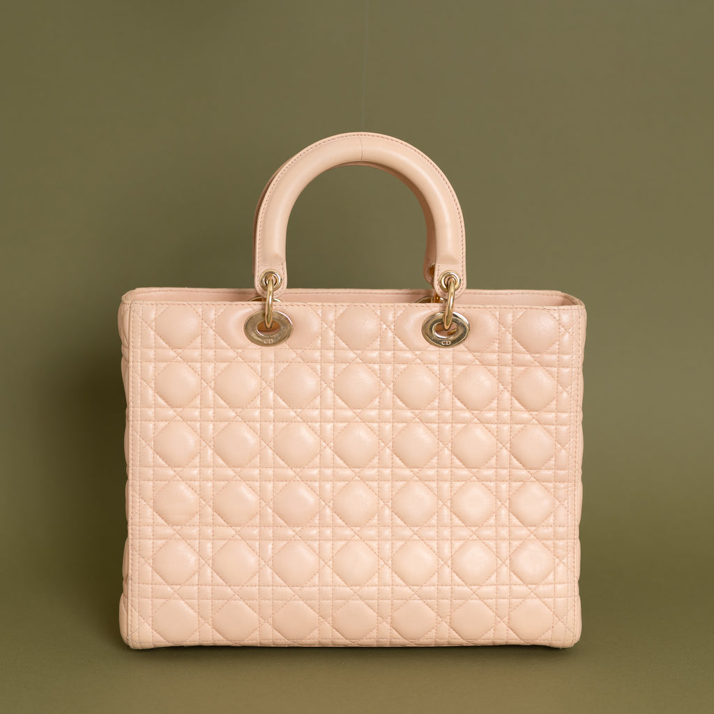 Large Lady Dior, Light Pink Lambskin 9831