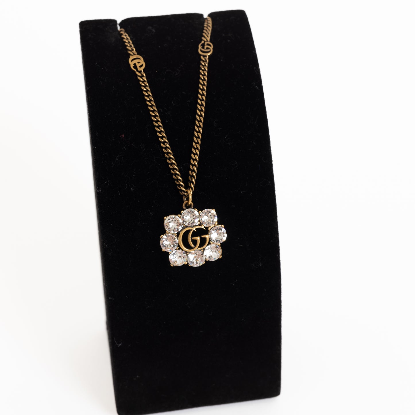 Crystal Double G Necklace 8352