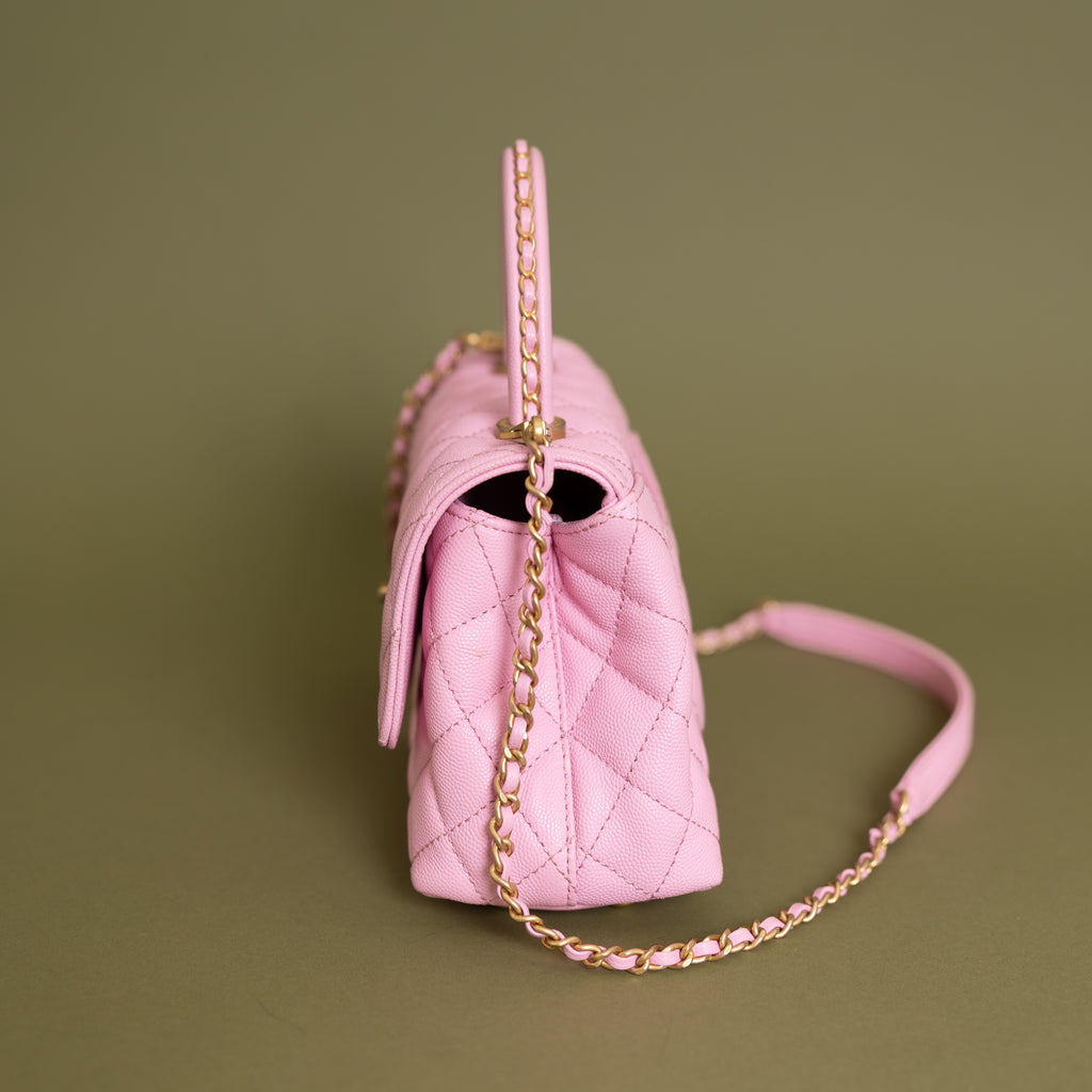 Small Chain Around Coco Handle, Pink 9937