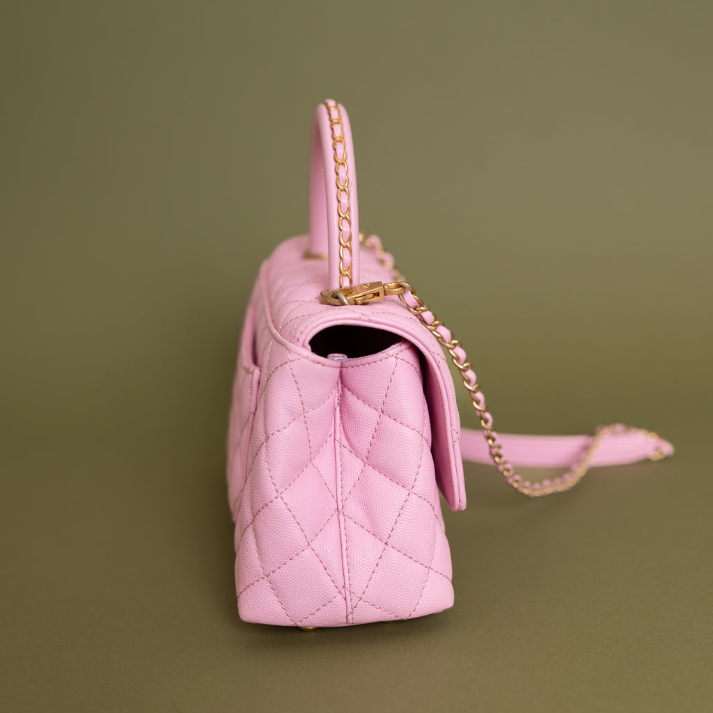 Small Chain Around Coco Handle, Pink 9937