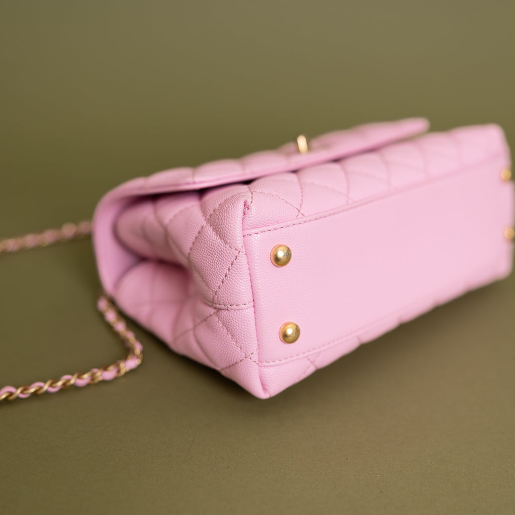 Small Chain Around Coco Handle, Pink 9937