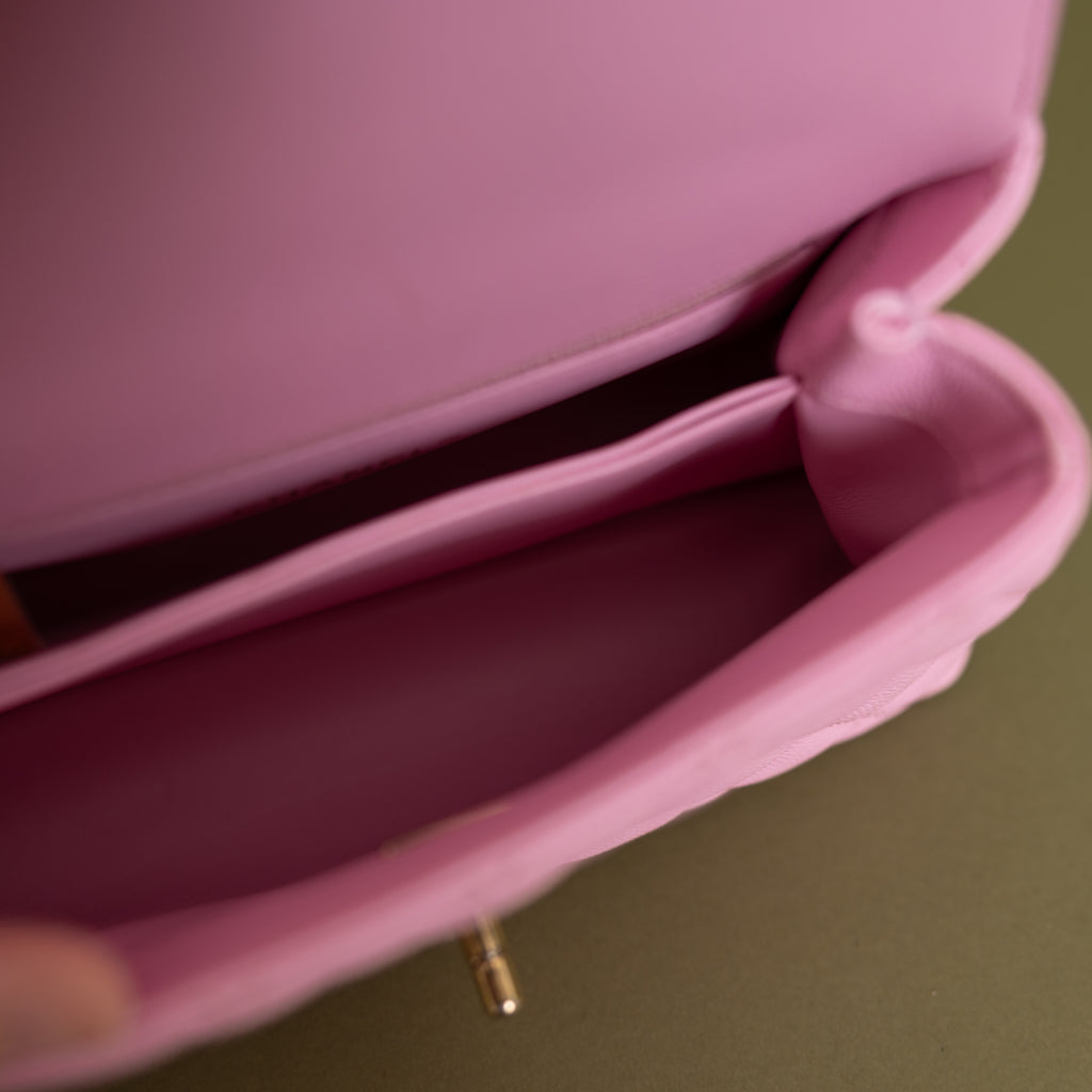 Small Chain Around Coco Handle, Pink 9937