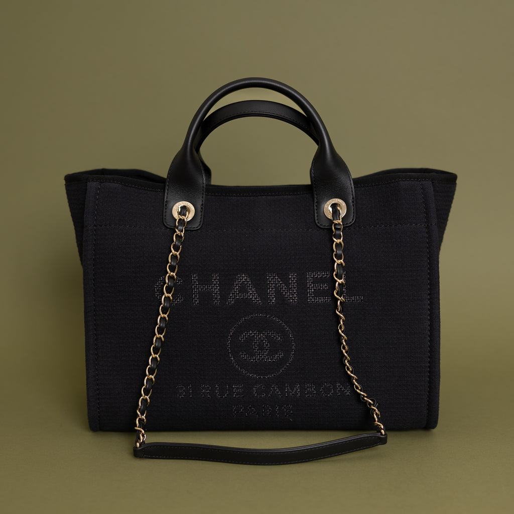 Medium Deauville, Black Canvas 9888
