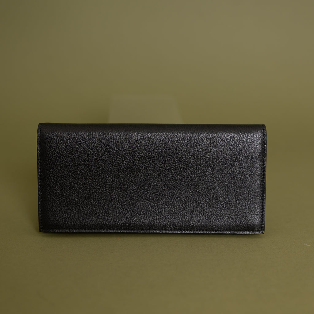 Tiny Cassandra Flat Wallet, Black 9913