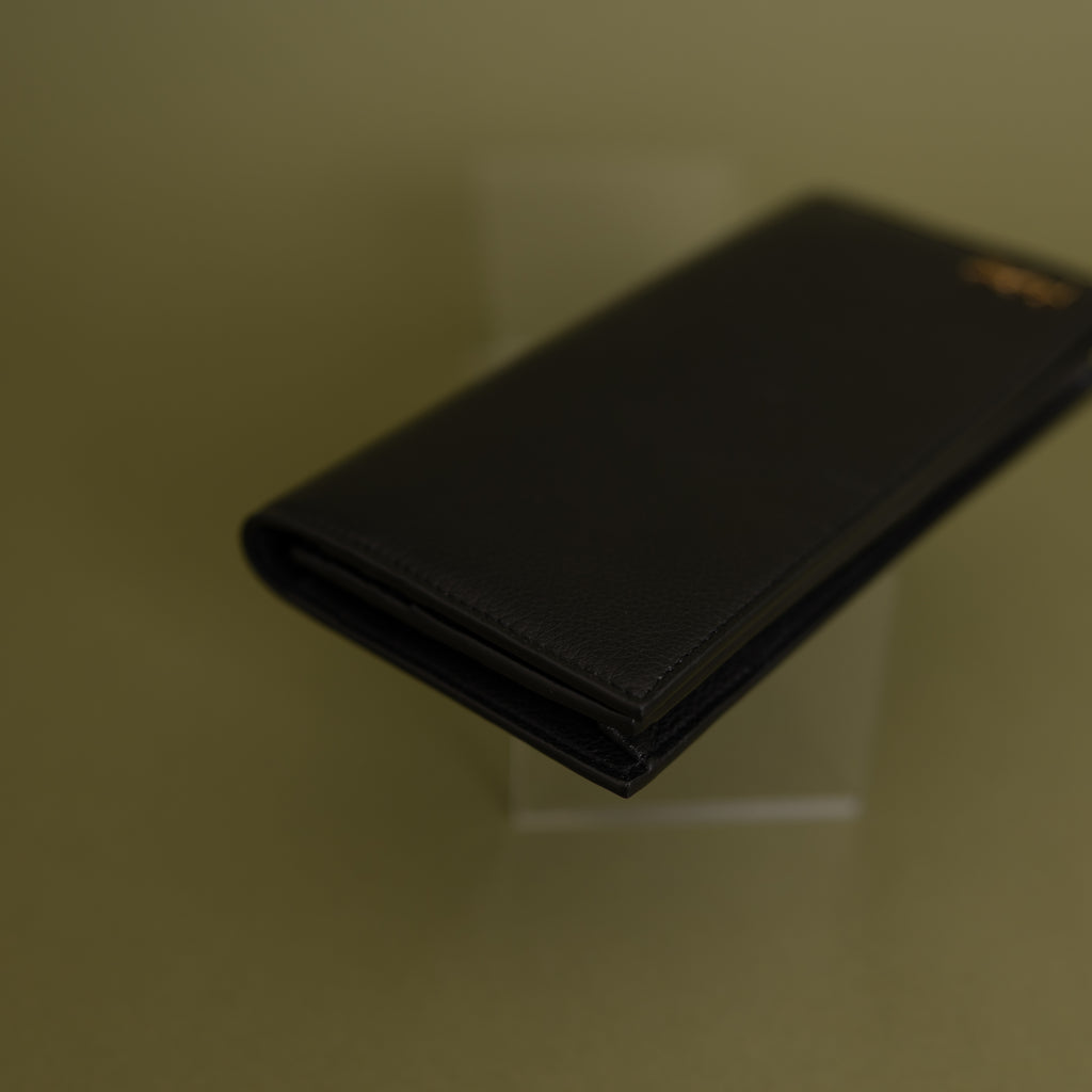 Tiny Cassandra Flat Wallet, Black 9913