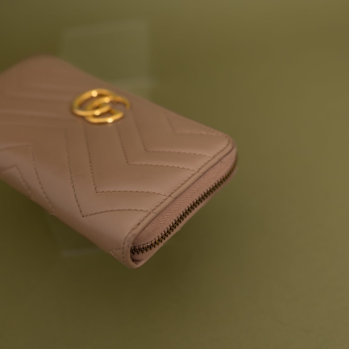 Marmont Continental Wallet, Beige GHW 9964