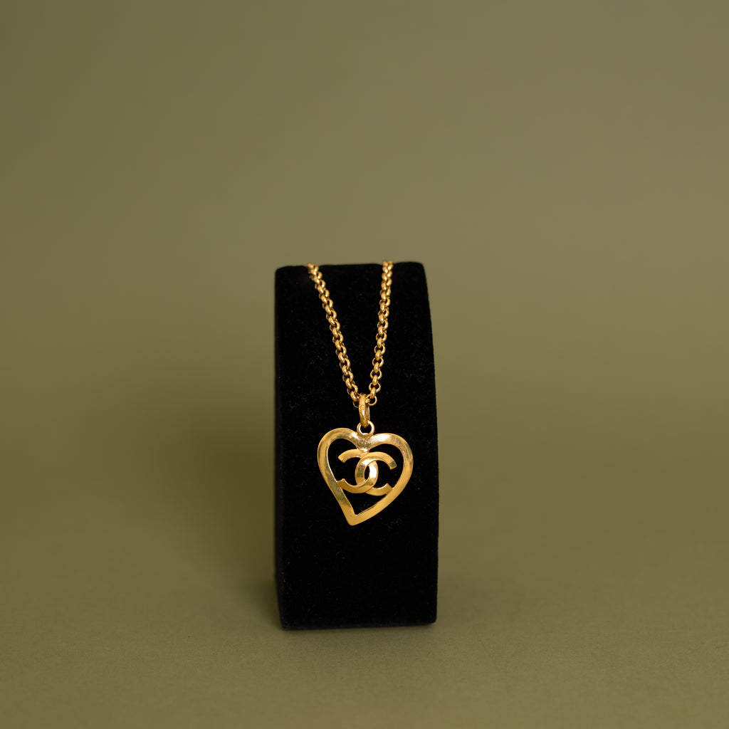 95P Coco Mark Heart Necklace