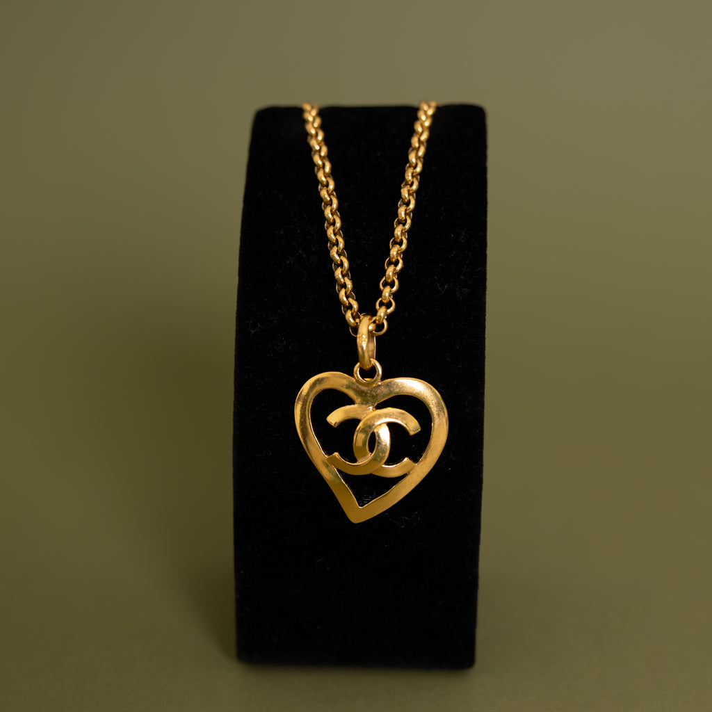 95P Coco Mark Heart Necklace
