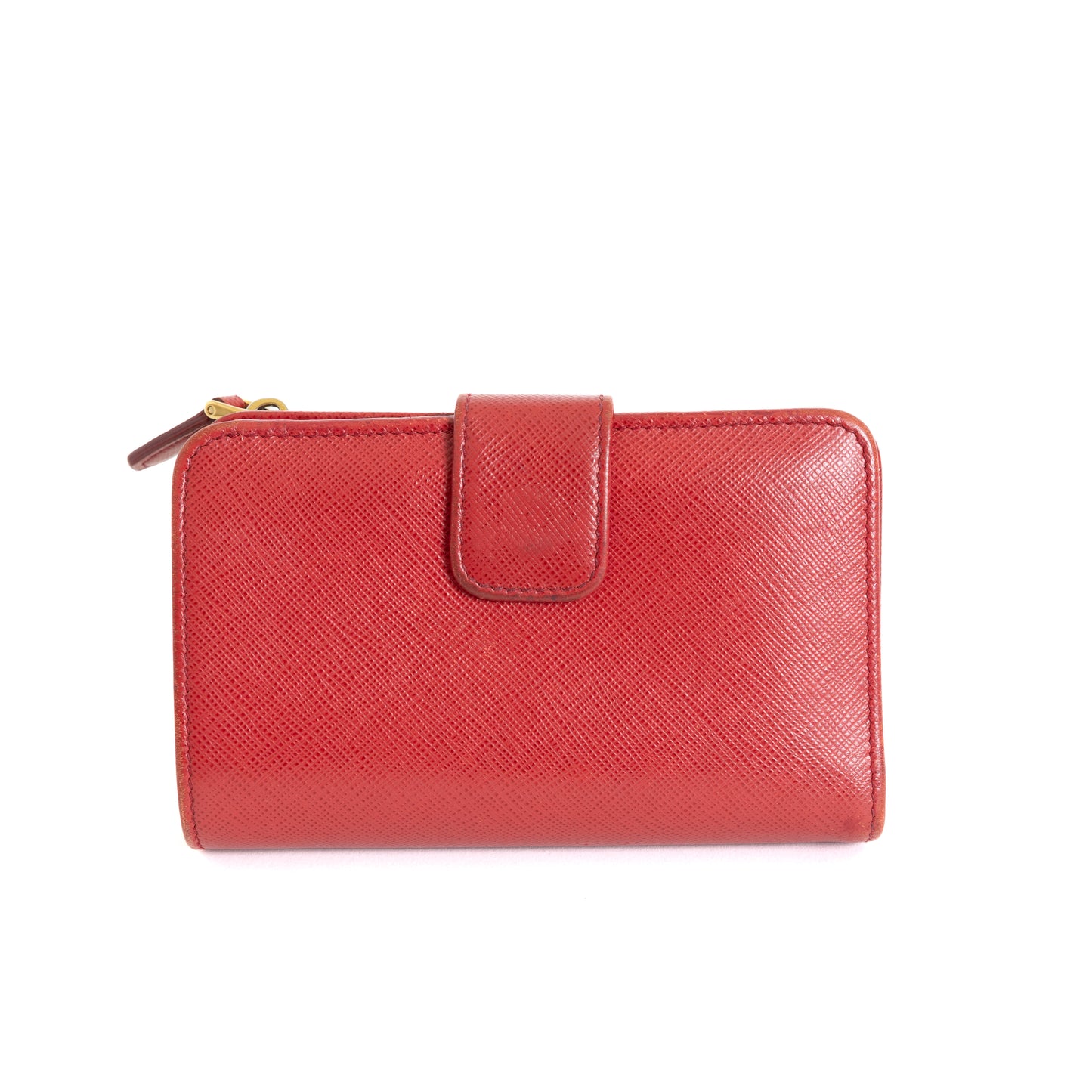 Metal Fuoco Wallet, Red Saffiano 8221