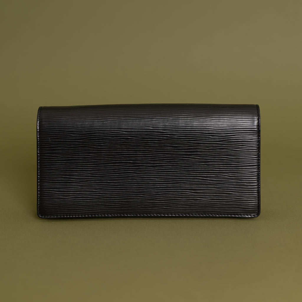 Honfleur Clutch, Black Epi