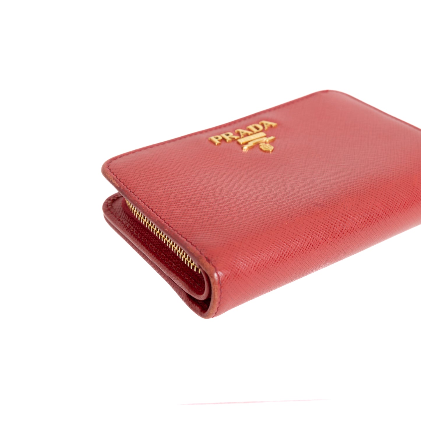 Metal Fuoco Wallet, Red Saffiano 8221