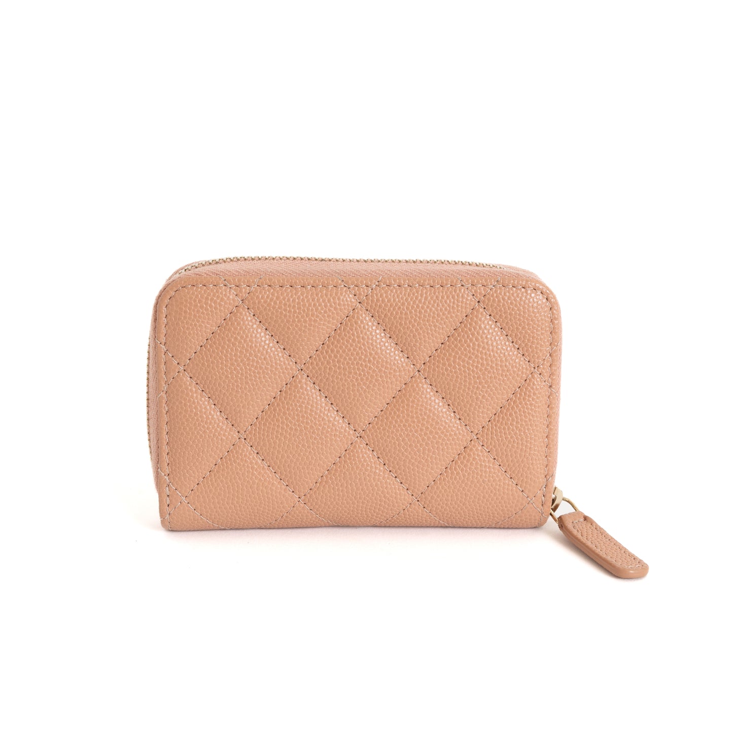 Zip Coin Wallet Caviar, Beige 8415