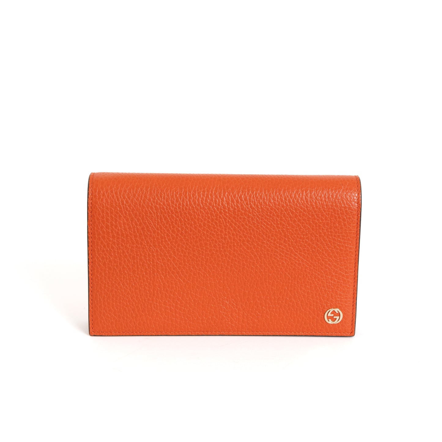 Wallet on Chain, Orange Calfskin 8348